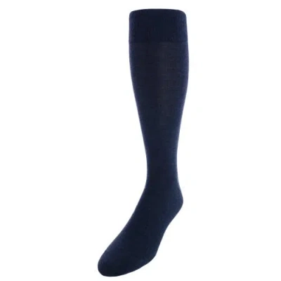 Trafalgar Maxwell Over The Calf Cashmere Blend Socks In Navy