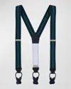 Trafalgar Balint Stripe Grosgrain Suspenders In Blue