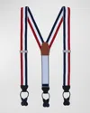Trafalgar Men's Balint Stripe Non-stretch Suspender Braces In Multi