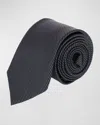 Trafalgar Leyton Stripe Sik Tie In Graphite