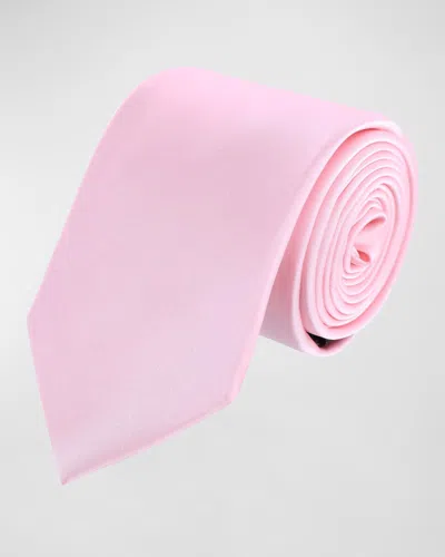 Trafalgar Men's Sutton Big And Tall Silk Tie In Pink