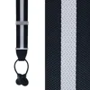 Trafalgar Montague Center Stripe Nylon Button End Braces In Black