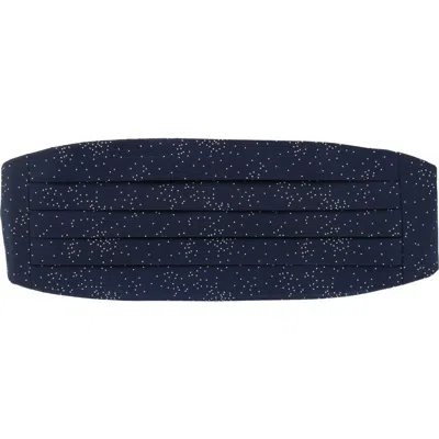 Trafalgar Mystere Metallic Star Light Cummerbund In Navy