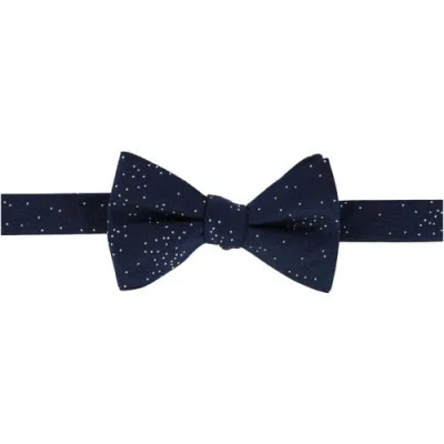 Trafalgar Mystere Metallic Star Light Silk Bow Tie In Navy