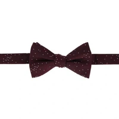 Trafalgar Mystere Metallic Star Light Silk Bow Tie In Red