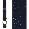 Trafalgar Mystere Metallic Star Light Silk Button End Suspenders In Navy
