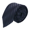 Trafalgar Nathanial Regal Patterned Diagonal Line Silk Business Necktie In Black