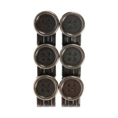 Trafalgar 6-piece No-sew Suspenders Buttons In Brass