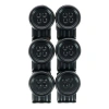 Trafalgar 6-piece No-sew Suspenders Buttons In Black