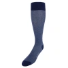 Trafalgar Noah Nail Head Design Over The Calf Mercerized Cotton Socks In Navy And Light Blue