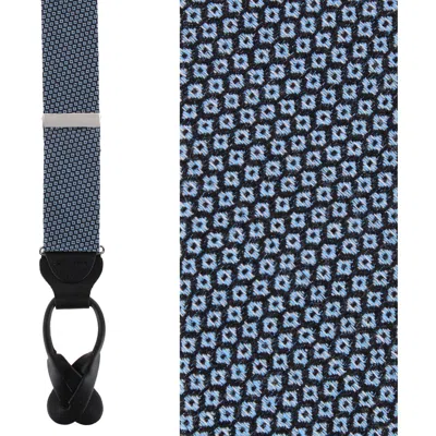 Trafalgar Nolan Neat Patterened Business Wool Blend Button End Suspenders (braces) In Multi