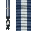 Trafalgar Oliver Convertible Striped Suspenders In Blue Grey