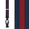 Trafalgar Oliver Stripe 35mm Convertible Suspenders In Blue