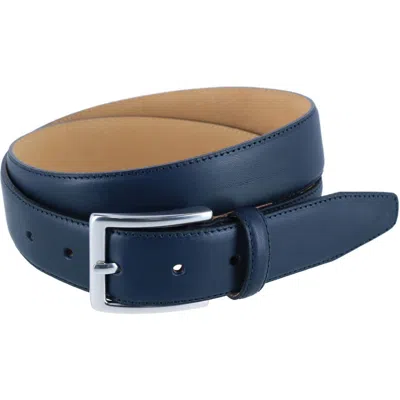 Trafalgar Men's Ion Smooth Leather 35mm Dress Belt In Navy