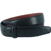 Trafalgar Pebble Grain Leather 35mm Harness Belt Strap In Black