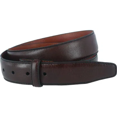 Trafalgar Pebble Grain Leather 35mm Harness Belt Strap In Brown