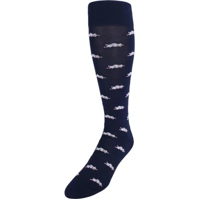 Trafalgar Penelope's Flying Pigs Over The Calf Mercerized Cotton Novelty Socks