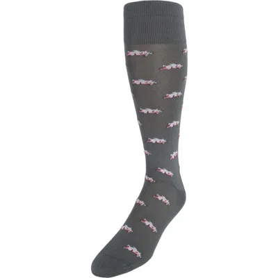 Trafalgar Penelope's Flying Pigs Over The Calf Mercerized Cotton Novelty Socks