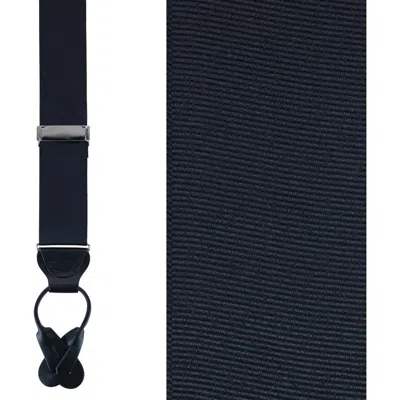 Trafalgar Phoenix 38mm Grosgrain Non Stretch Ribbon Button End Suspenders In Black