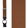 Trafalgar Phoenix 38mm Grosgrain Non Stretch Ribbon Button End Suspenders In Brown