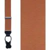 Trafalgar Phoenix 38mm Grosgrain Non Stretch Ribbon Button End Suspenders In Dark Khaki