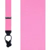 Trafalgar Phoenix 38mm Grosgrain Non Stretch Ribbon Button End Suspenders In Dark Pink