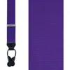 Trafalgar Phoenix 38mm Grosgrain Non Stretch Ribbon Button End Suspenders In Deep Purple