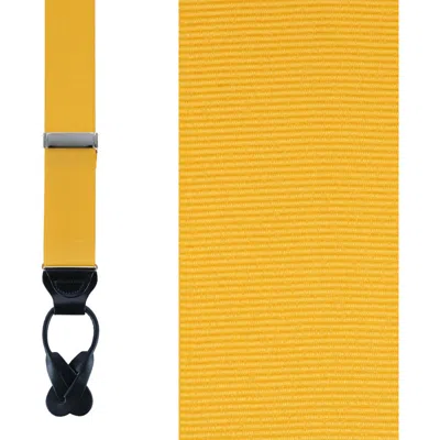 Trafalgar Phoenix 38mm Grosgrain Non Stretch Ribbon Button End Suspenders In Gold
