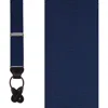 Trafalgar Phoenix 38mm Grosgrain Non Stretch Ribbon Button End Suspenders In Navy