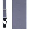 Trafalgar Phoenix 38mm Grosgrain Non Stretch Ribbon Button End Suspenders In Smokey  Grey