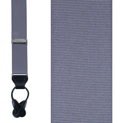 Trafalgar Phoenix 38mm Grosgrain Non Stretch Ribbon Button End Suspenders In Smokey  Grey