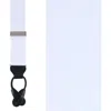 Trafalgar Phoenix 38mm Grosgrain Non Stretch Ribbon Button End Suspenders In White