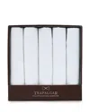 Trafalgar Men's 5-pack Premium Cotton Handkerchiefs, Boxed Gift Set In White