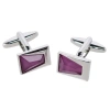 Trafalgar Reginal Rectangular Dapper Stone Cufflinks In Silver