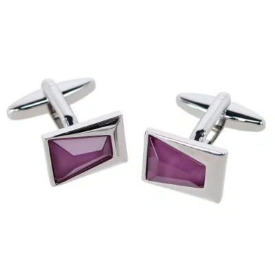 Trafalgar Reginal Rectangular Dapper Stone Cufflinks In Silver