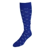 Trafalgar Renewal Dragonfly Novelty Over The Calf Pima Cotton Dress Sock In Blue