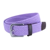 Trafalgar Men's Riverside Woven Rayon Leather Belt In Light Purple