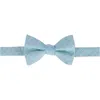 Trafalgar Rowan Geometric Pattern Silk Bow Tie In Light Blue