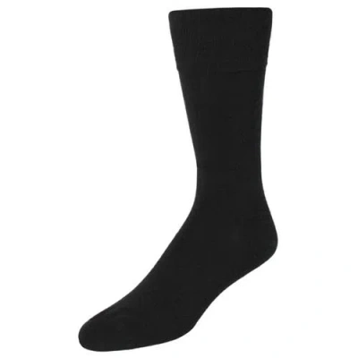 Trafalgar Santana Solid Colored Mid-calf Merino Wool Socks In Black