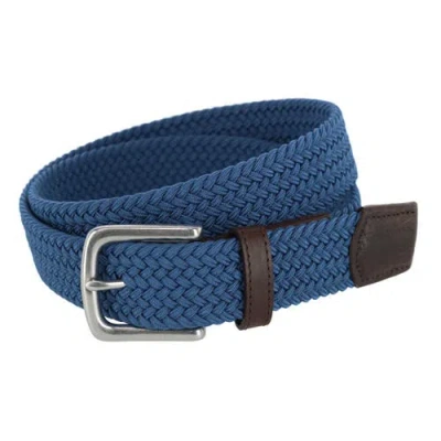 Trafalgar Sarge Solid Stretch Weave Limited Run Golf Belt In Blue