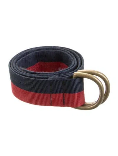 Pre-owned Trafalgar Skinny Canvas Belt In Blue/red
