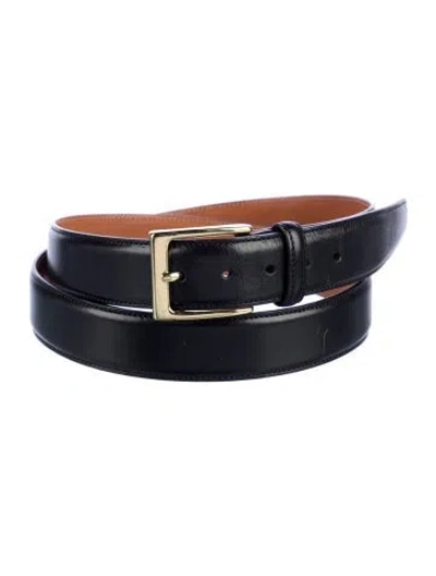 Pre-owned Trafalgar Skinny Leather Belt In Brown