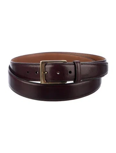 Pre-owned Trafalgar Skinny Leather Belt In Brown
