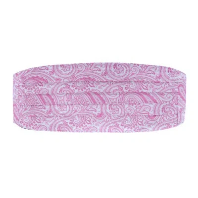 Trafalgar Sobee Paisley Silk Cummerbund In Pink Paisley