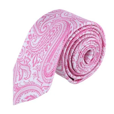 Trafalgar Sobee Paisley Silk Necktie In Pink