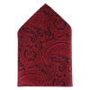 Trafalgar Sobee Paisley Silk Pocket Square In Red