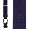 Trafalgar Sobee Silk Button End Suspenders In Purple
