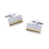 Trafalgar Stately Shiny Gold And Brushed Rhodium Cufflinks In Silver With Gold