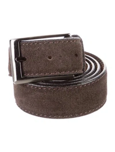 Pre-owned Trafalgar Suede Belt In Brown