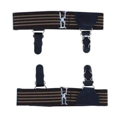 Trafalgar Sutton Double Grip Sock Garters In Brown
